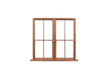 4 light double hung: twin unit