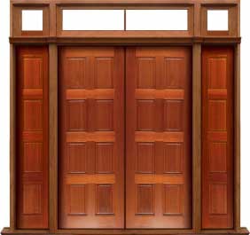 8 panel: double door +  two sidelights
