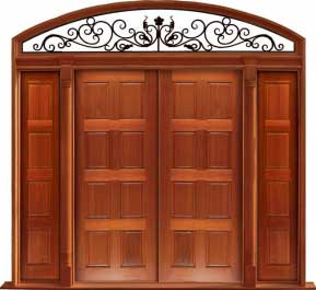 8 panel: double door +  two sidelights