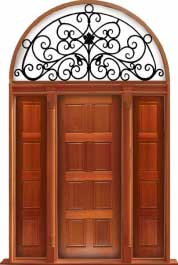 8 panel: double door +  two sidelights