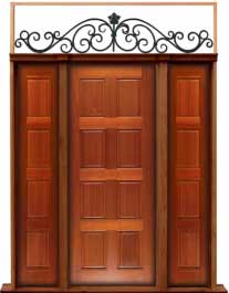 8 panel: double door +  two sidelights