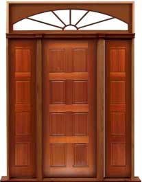 8 panel: double door +  two sidelights