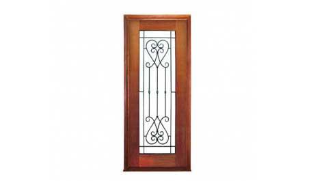 iron grille: door in frame