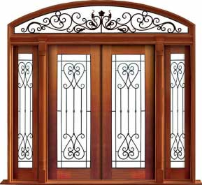 iron grille: door in frame