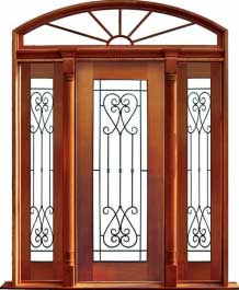 iron grille: door in frame