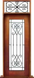 iron grille: door in frame