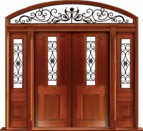 paddington with ironwork: single door +  two sidelights