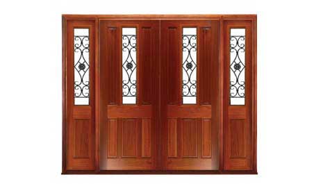 paddington with ironwork: double door +  two sidelights