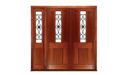 paddington with ironwork: double door + sidelight on left