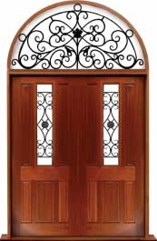 paddington with ironwork: single door +  two sidelights