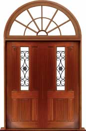 paddington with ironwork: single door +  two sidelights