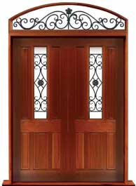 paddington with ironwork: single door +  two sidelights