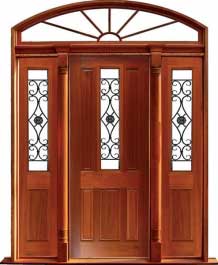 paddington with ironwork: single door +  two sidelights