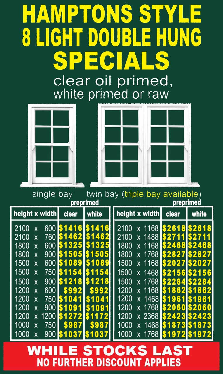 Hamptons double hung specials - buy and save